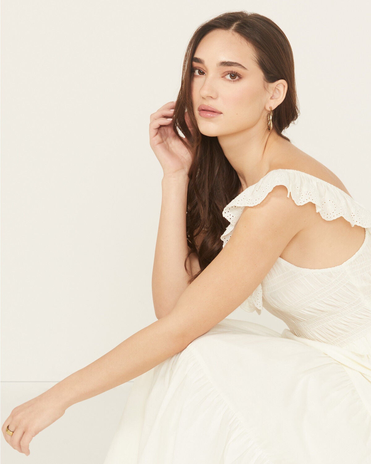 Women's Rock & Roll Denim Eyelet Sleeveless Midi Dress