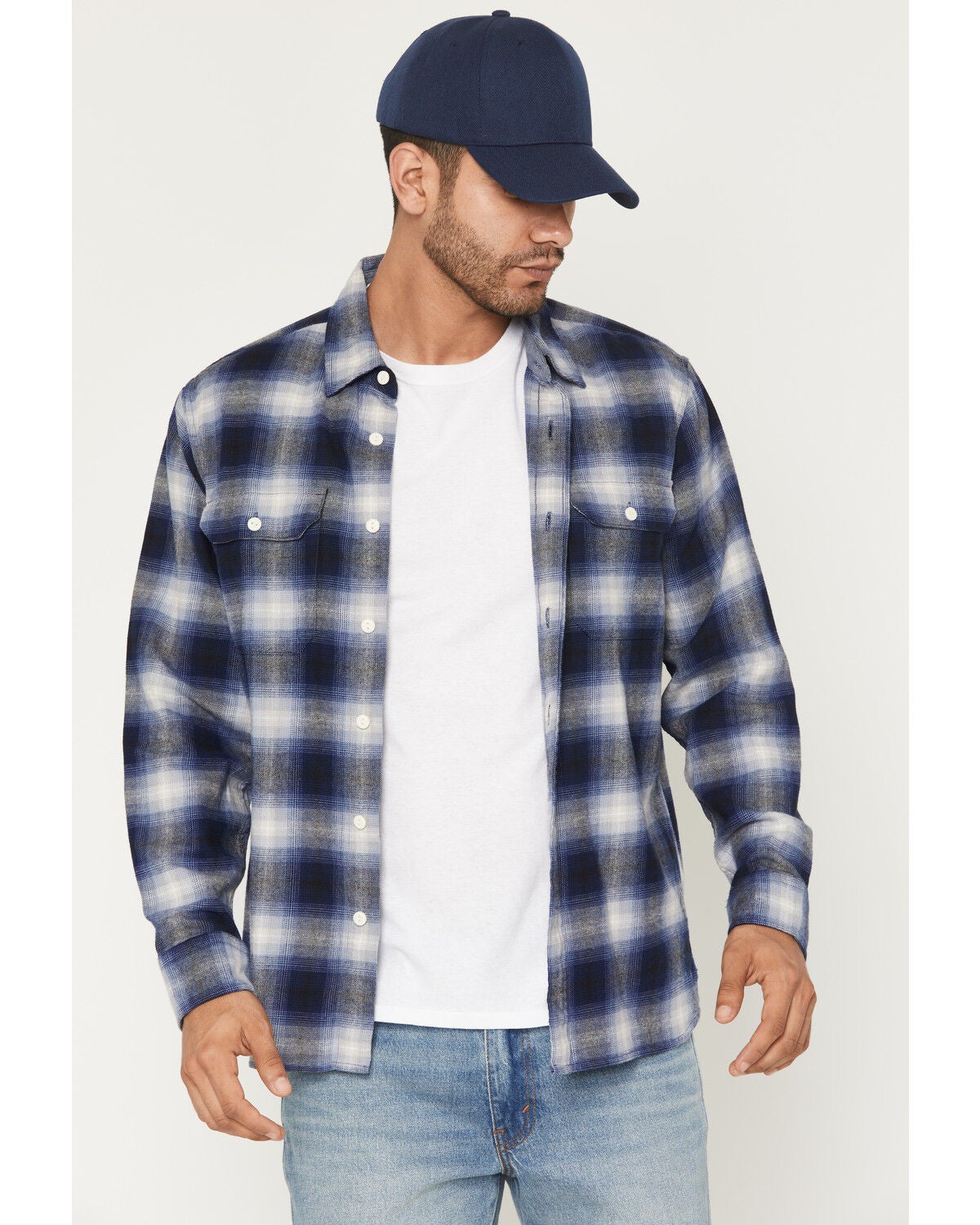 Men's Levi's Scottie Plaid Print Long Sleeve Button-Down Flannel Shirt