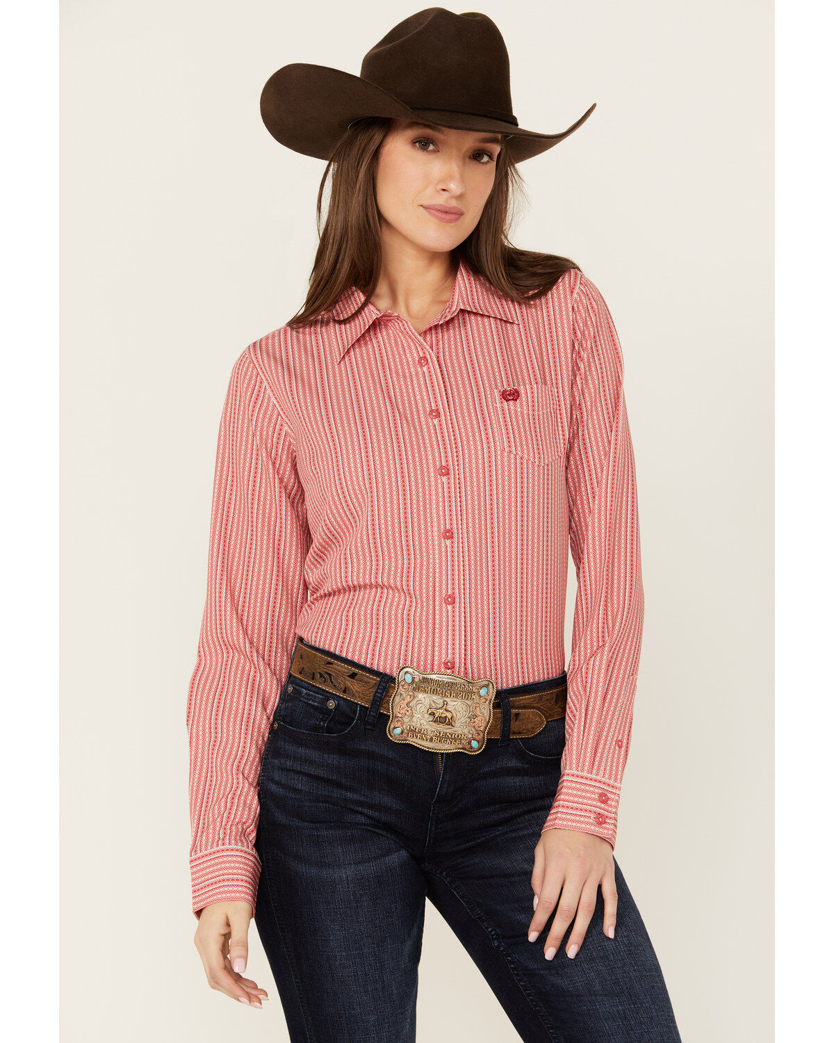 Women's Cinch ARENAFLEX Striped Long Sleeve Button-Down Western Core