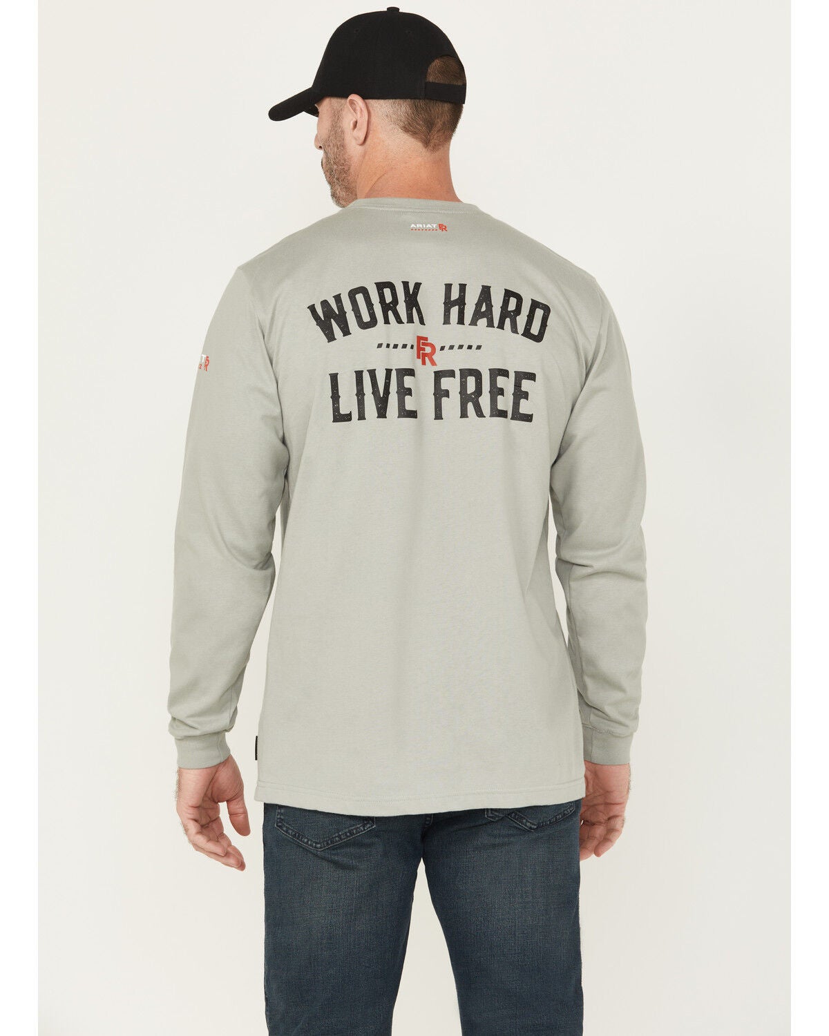 Men's Ariat FR Work Hard Live Free Short Sleeve Pocket Work Shirt