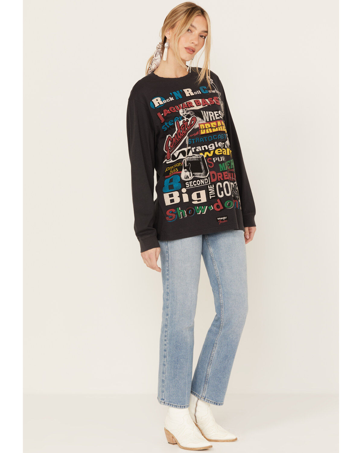 Women's Wrangler X Fender Collage Graphic Sweatshirt