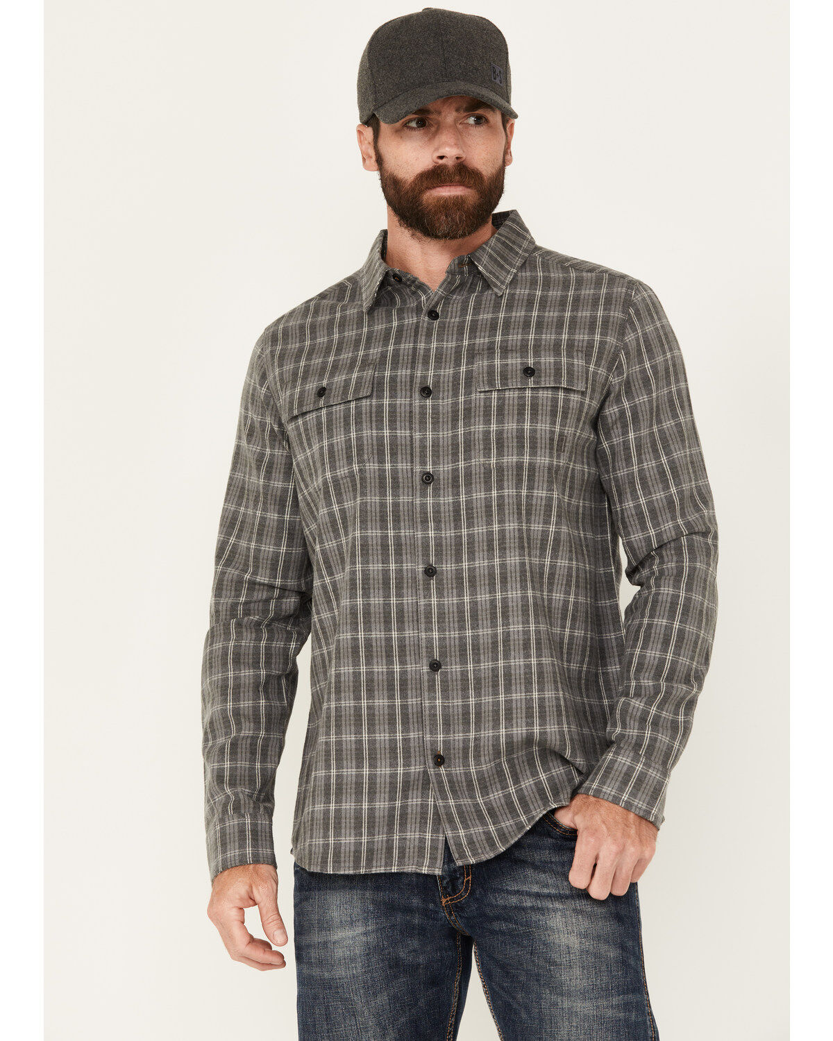 Men's Brothers and Sons Brewster Everyday Plaid Print Long Sleeve Butt