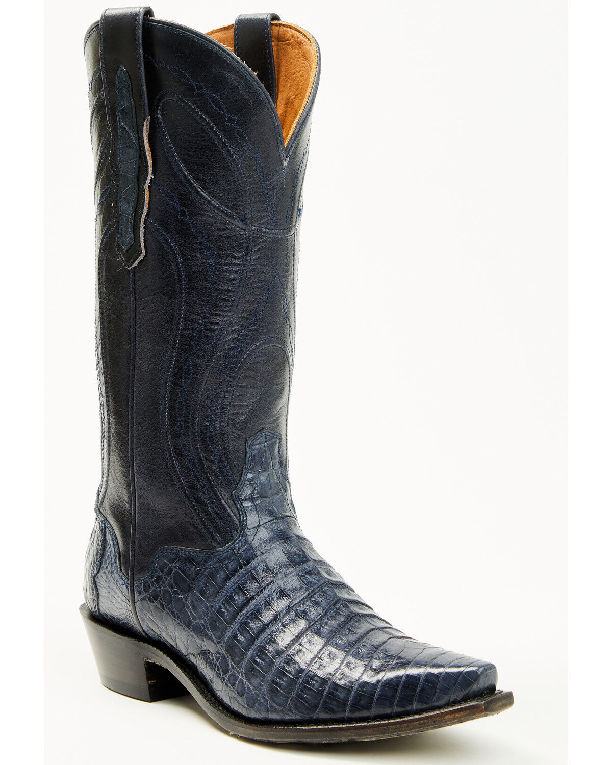 Women's El Dorado Holly Exotic Caiman Tall Western Boots - Snip Toe