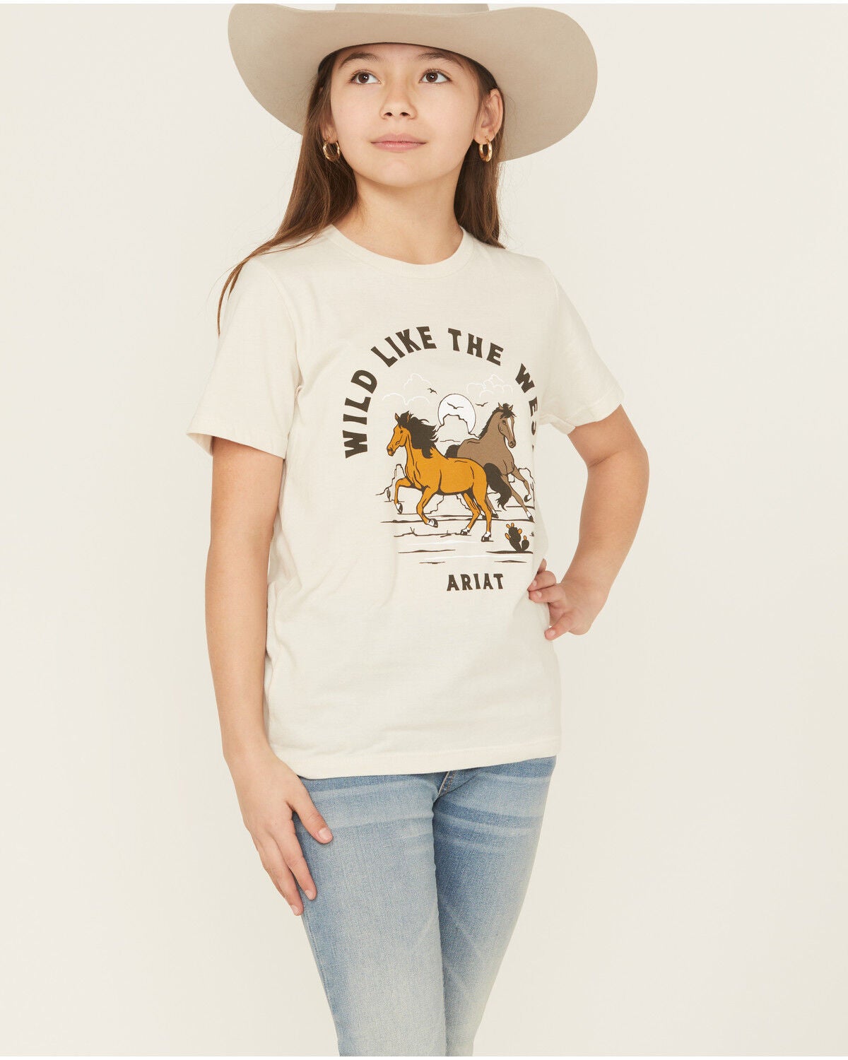 Girls' Ariat Wild West Short Sleeve Graphic Tee