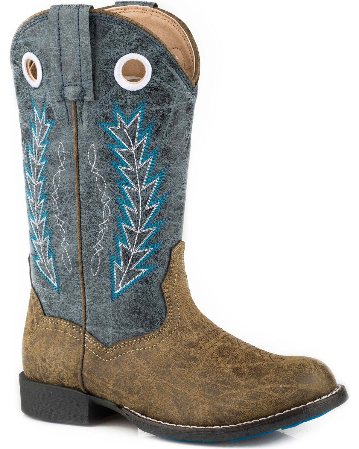 Boys' Roper Hole In The Wall Embroidered Western Boots - Round Toe