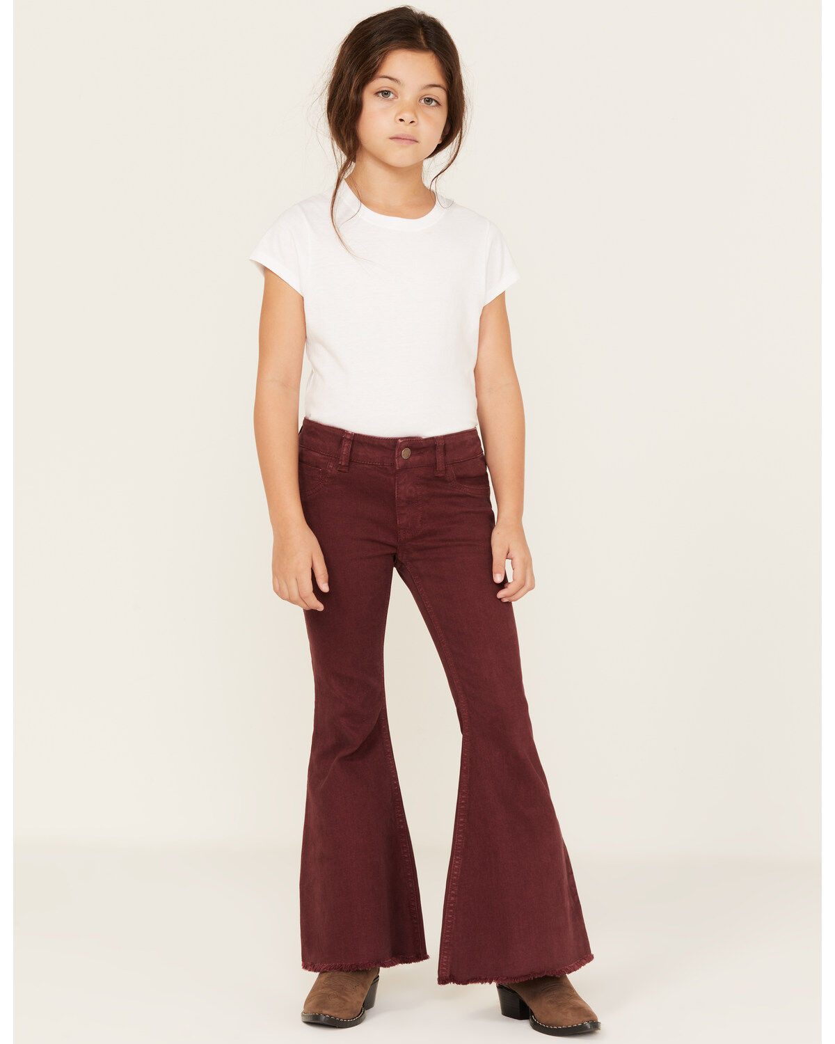 Girls' Shyanne Little Super Flare Raw Hem Jeans