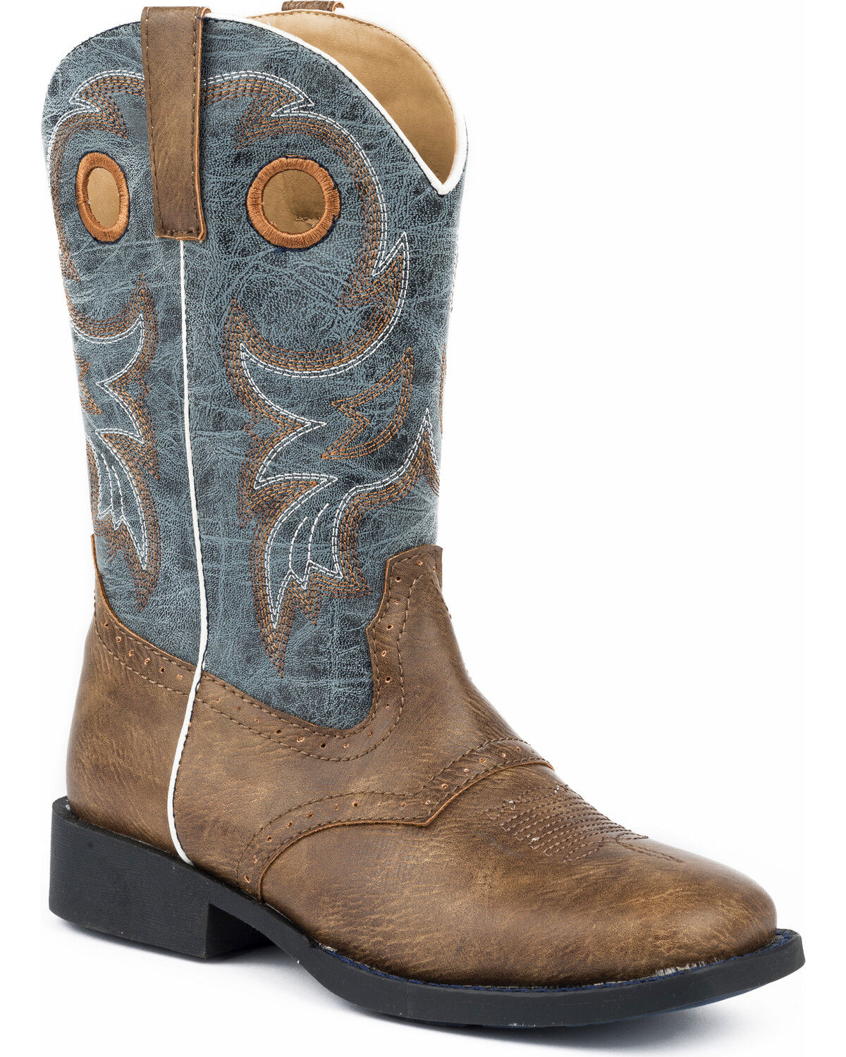 Boys' Roper Daniel Distressed Saddle Vamp Western Boots - Broad Square