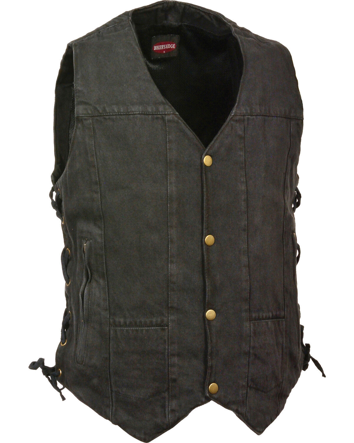 Men's Milwaukee Leather 10 Pocket Side Lace Denim Vest - 5X