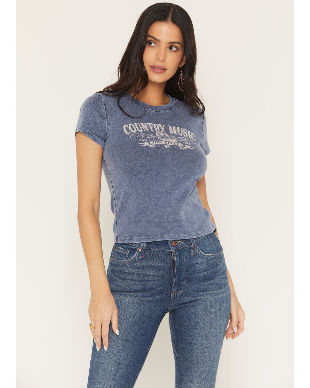 Women's Youth in Revolt Country Music Short Sleeve Graphic Baby Tee