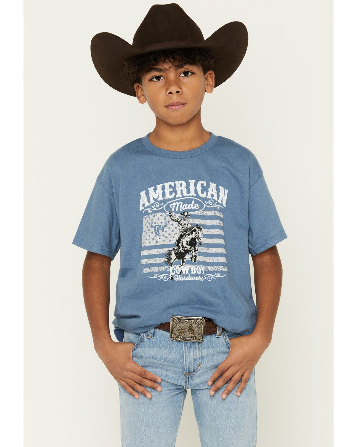 Boys' Cowboy Hardware American Made Short Sleeve Graphic T-Shirt