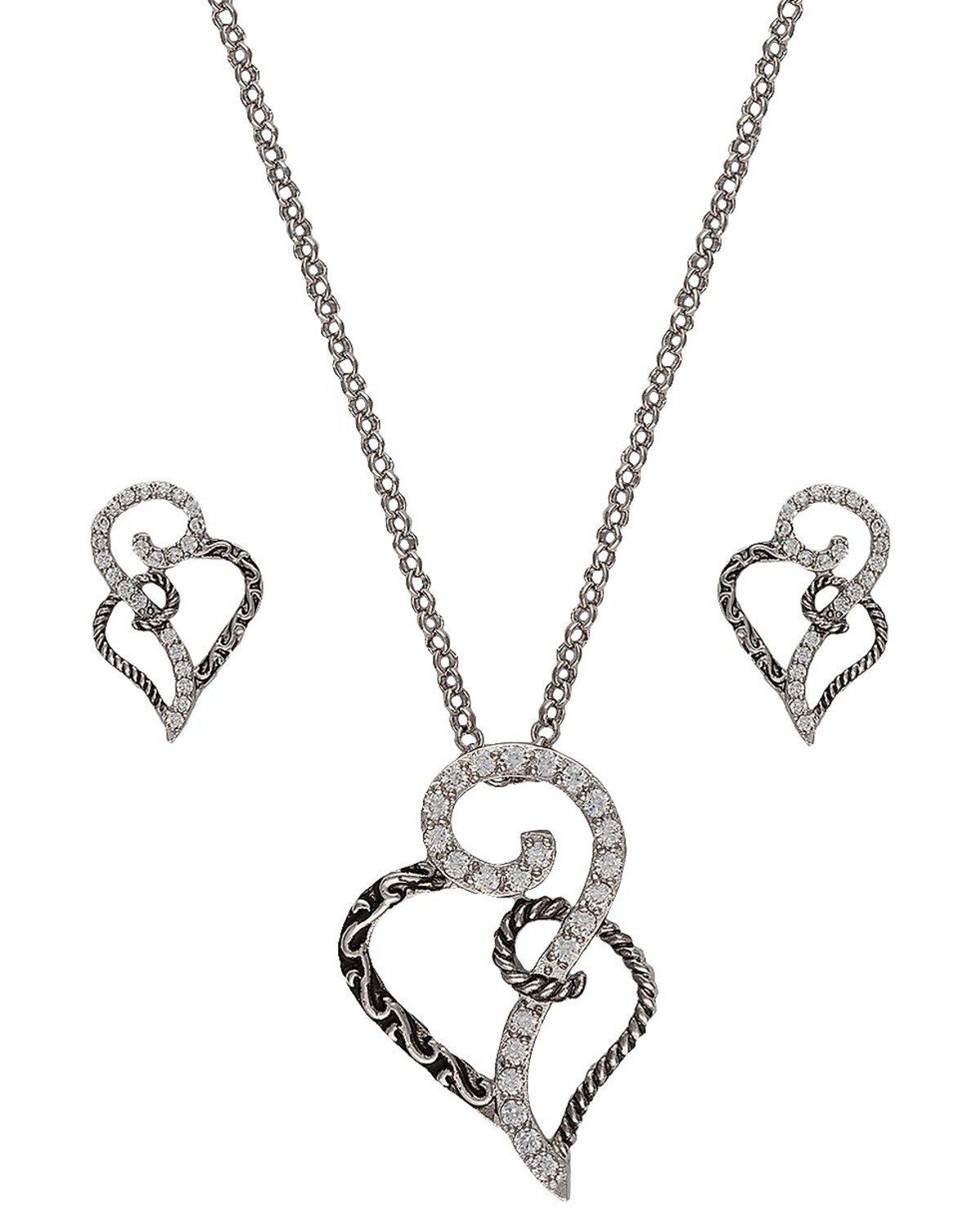 Women's Montana Silversmiths Woven Hearts Jewelry Set - 2 Piece