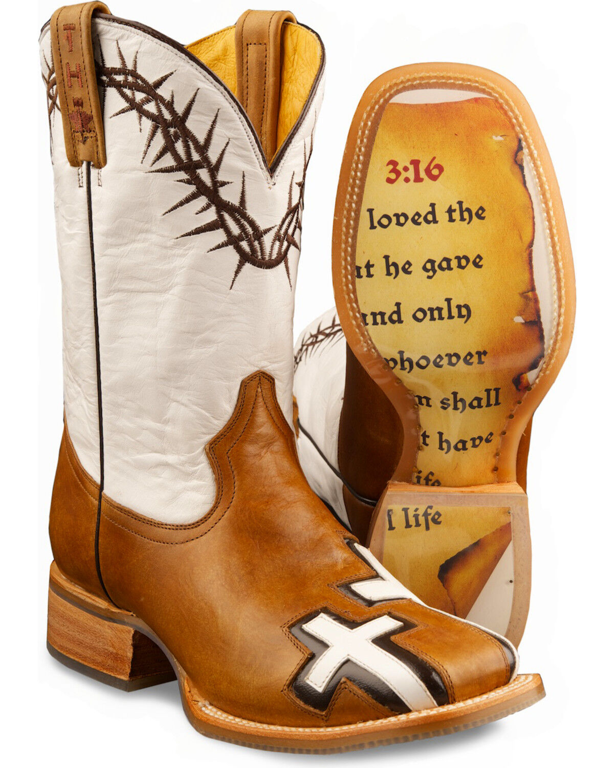 Women's Tin Haul Between Two Thieves & John 3:16 Western Boots - Squar