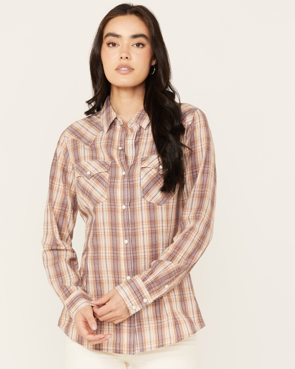 Women's Wrangler Plaid Western Snap Shirt