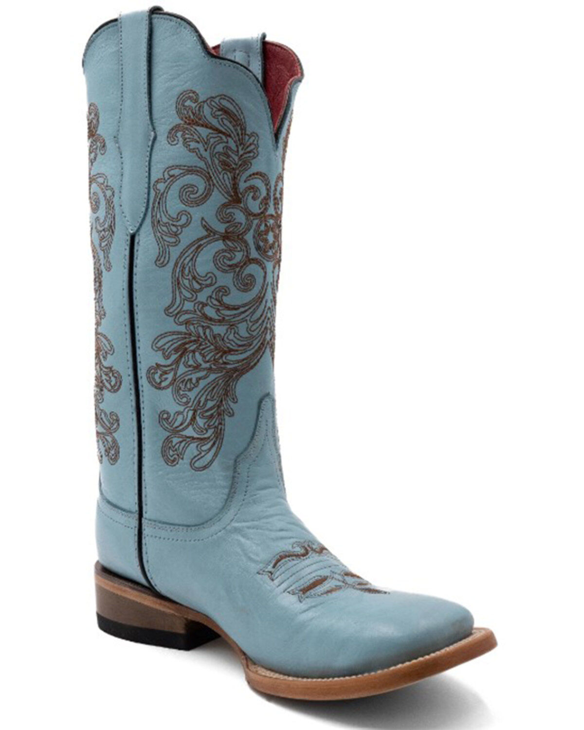 Women's Ferrini Ella Cross Western Boots - Broad Square Toe