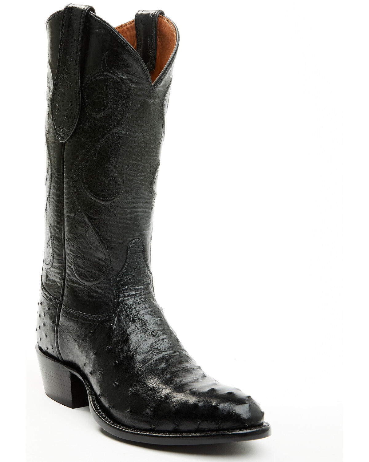 Men's Tony Lama Exotic Full-Quill Ostrich Western Boots - Round Toe