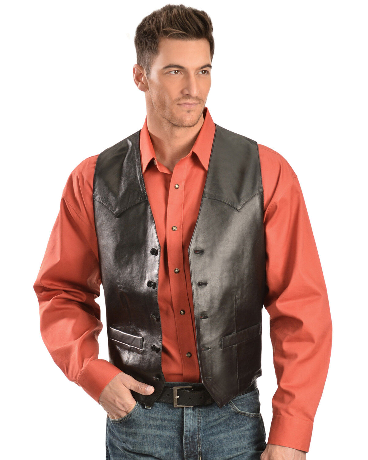 Scully Lamb Leather Vest - Big