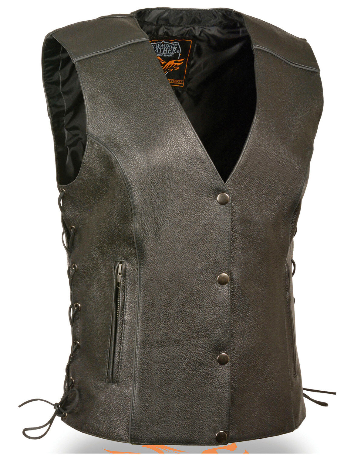 Women's Milwaukee Leather Side Lace Concealed Carry Vest - 5X