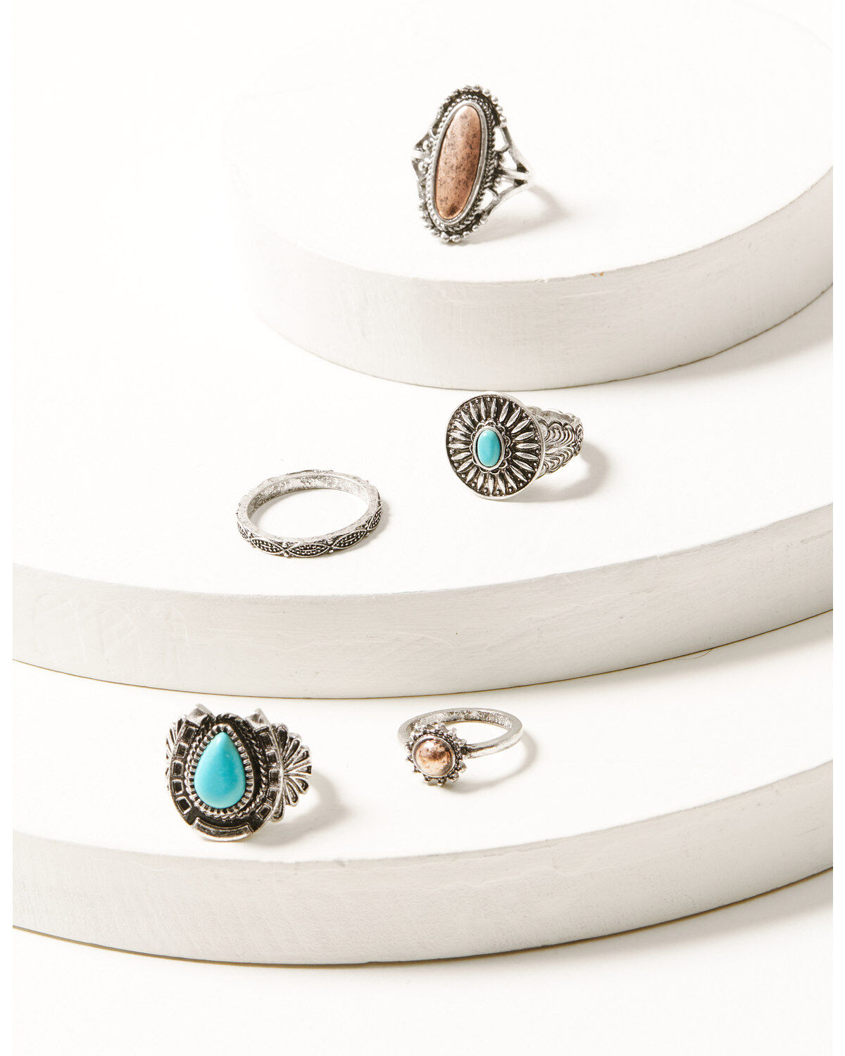 Women's Shyanne Cactus Rose Copper Ring 5-Piece Set