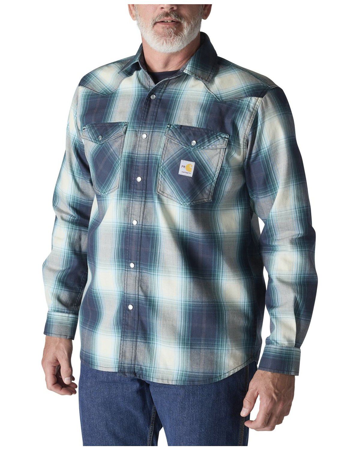 Men's Carhartt FR Montana Plaid Print Relaxed Fit Midweight Twill Long