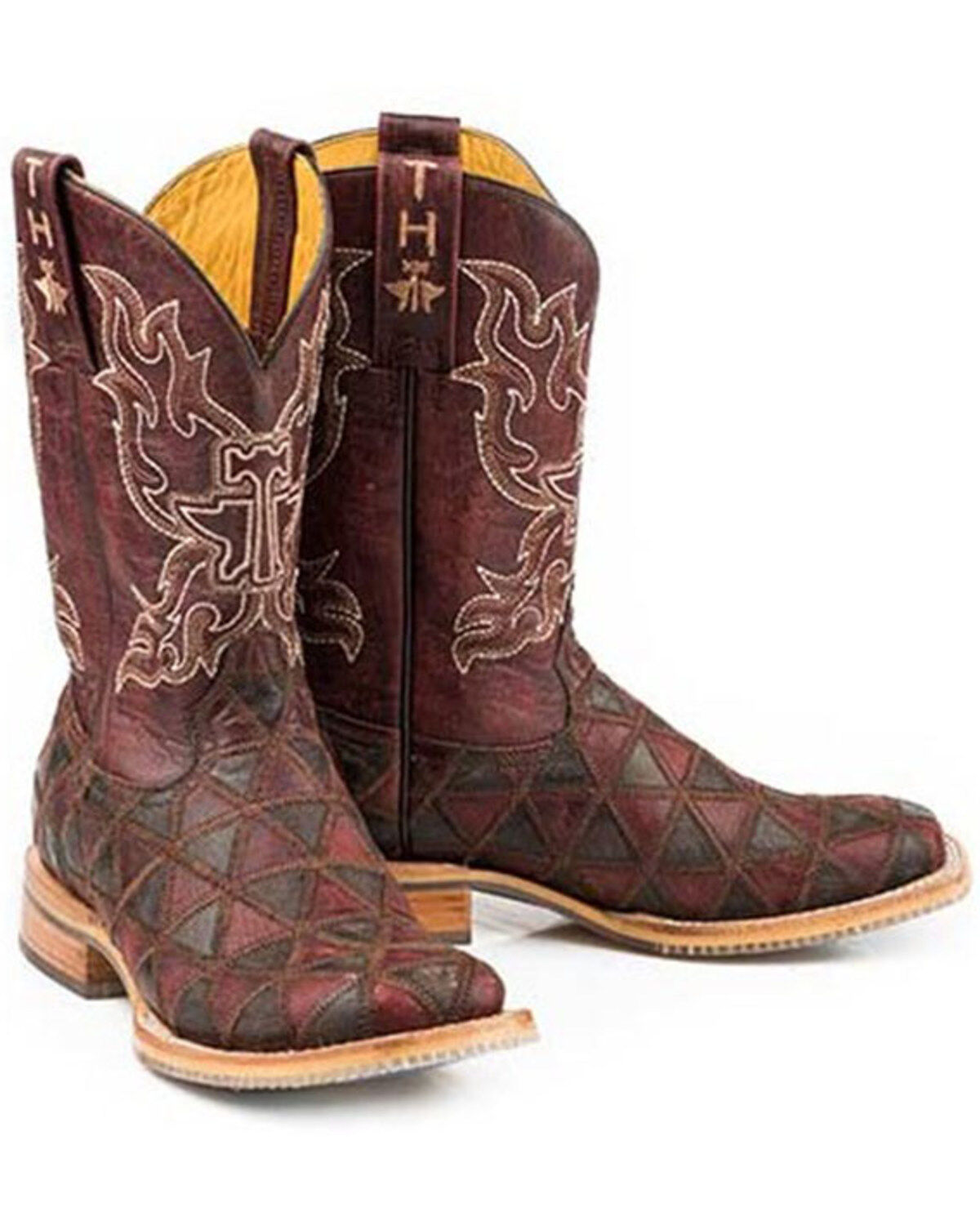 Women's Tin Haul Cute Angel Western Boots - Broad Square Toe