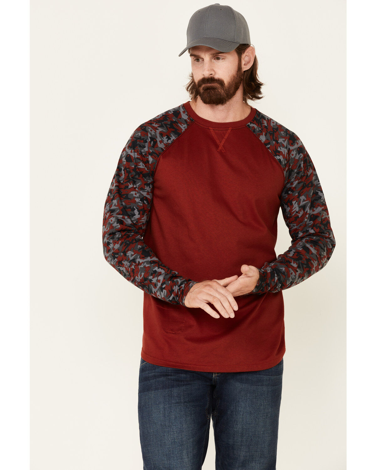 Men's Cody James FR Chili Long Sleeve Work Raglan T-Shirt