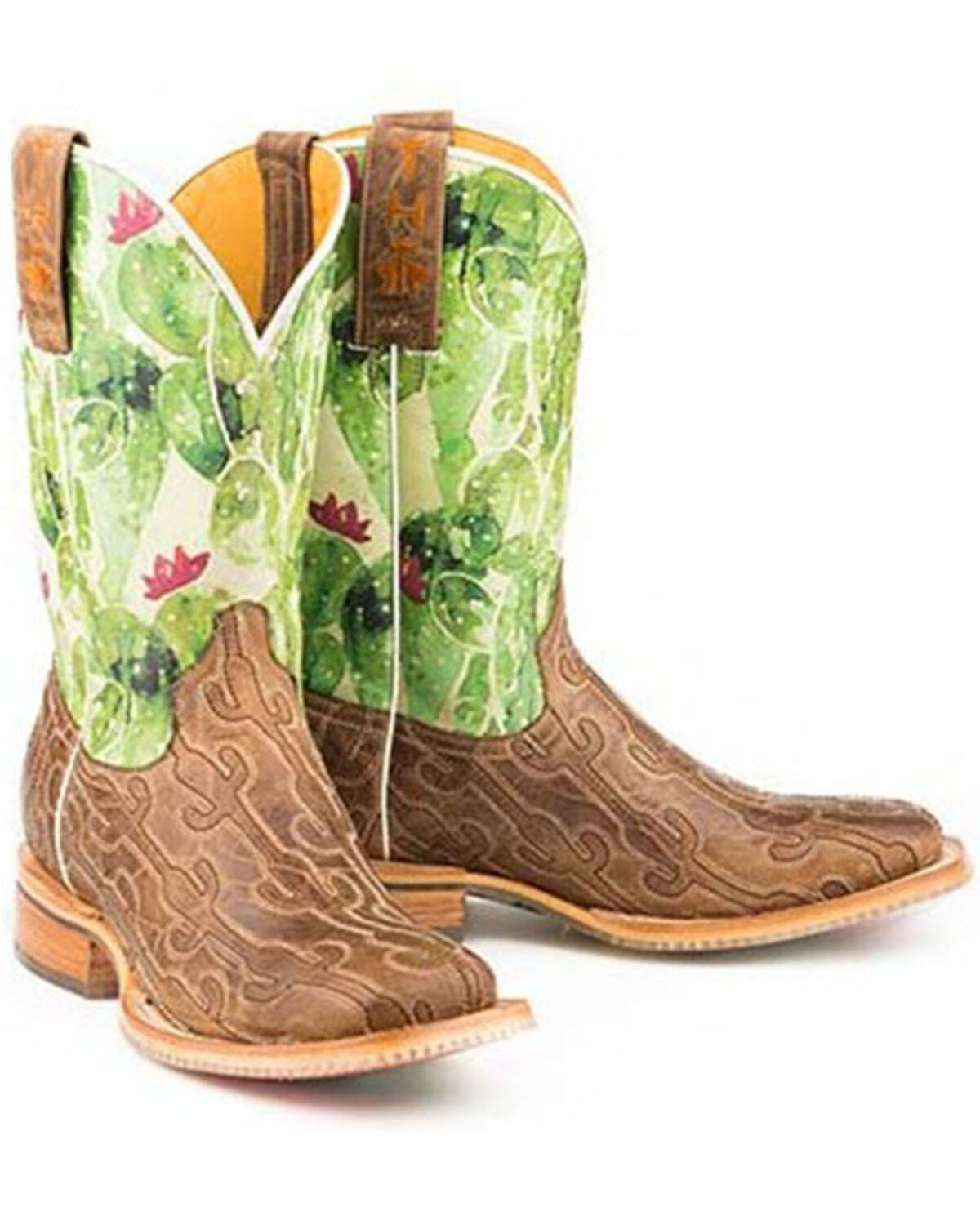 Women's Tin Haul Cacstitch Western Boots - Broad Square Toe