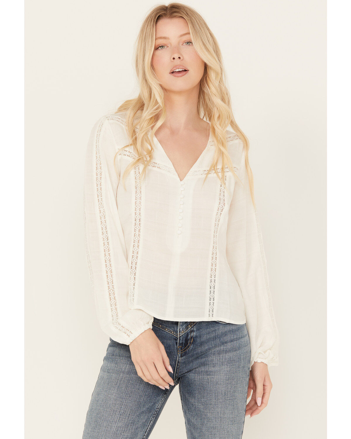Women's Idyllwind Charlotte Long Sleeve Lace Inset Top