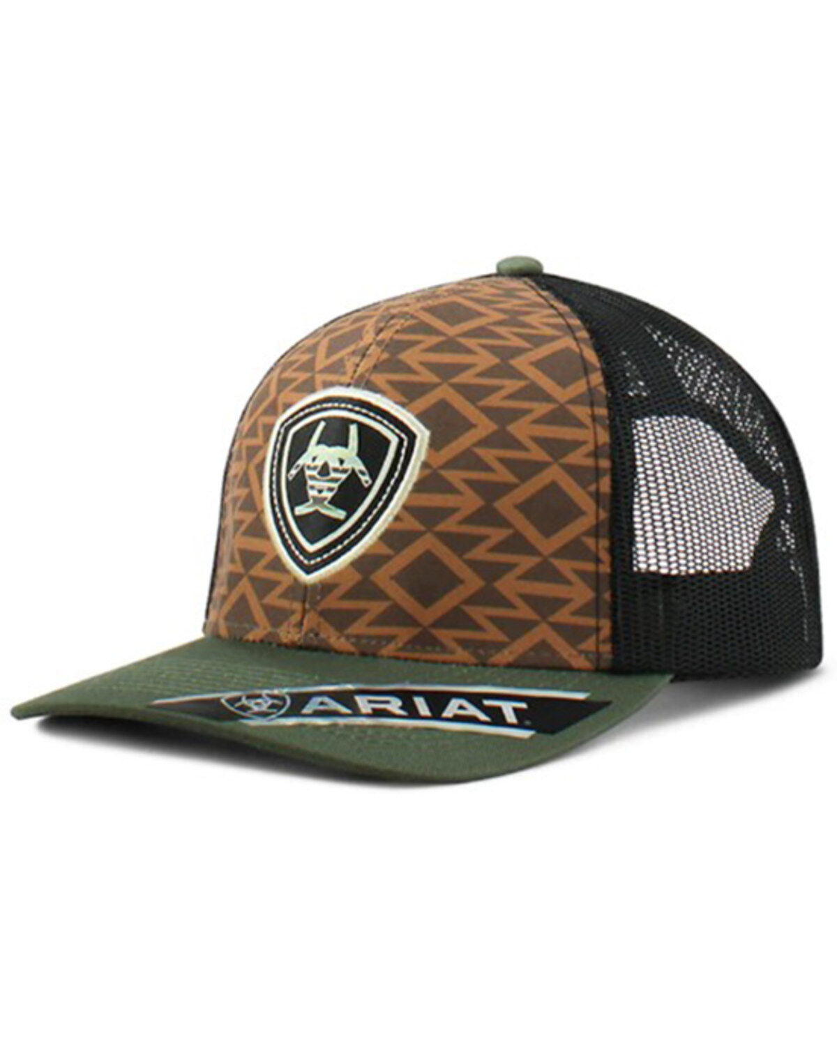 Women's Ariat Southwestern Print Logo Ball Cap
