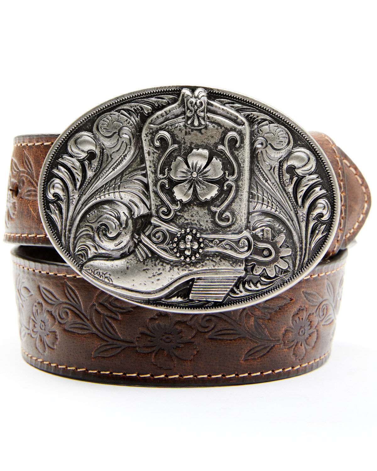Girls' Shyanne Embossed Floral Boot Belt