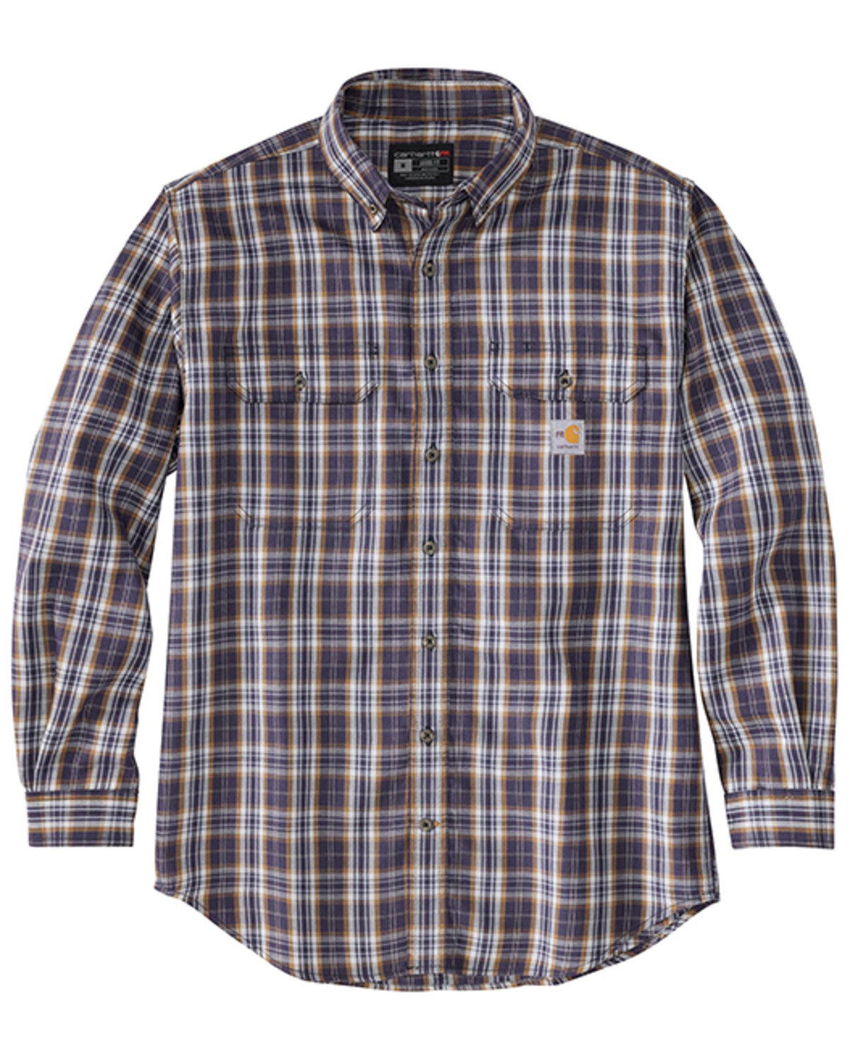 Men's Carhartt FR Force Rugged Flex Plaid Long Sleeve Button-Down Wes