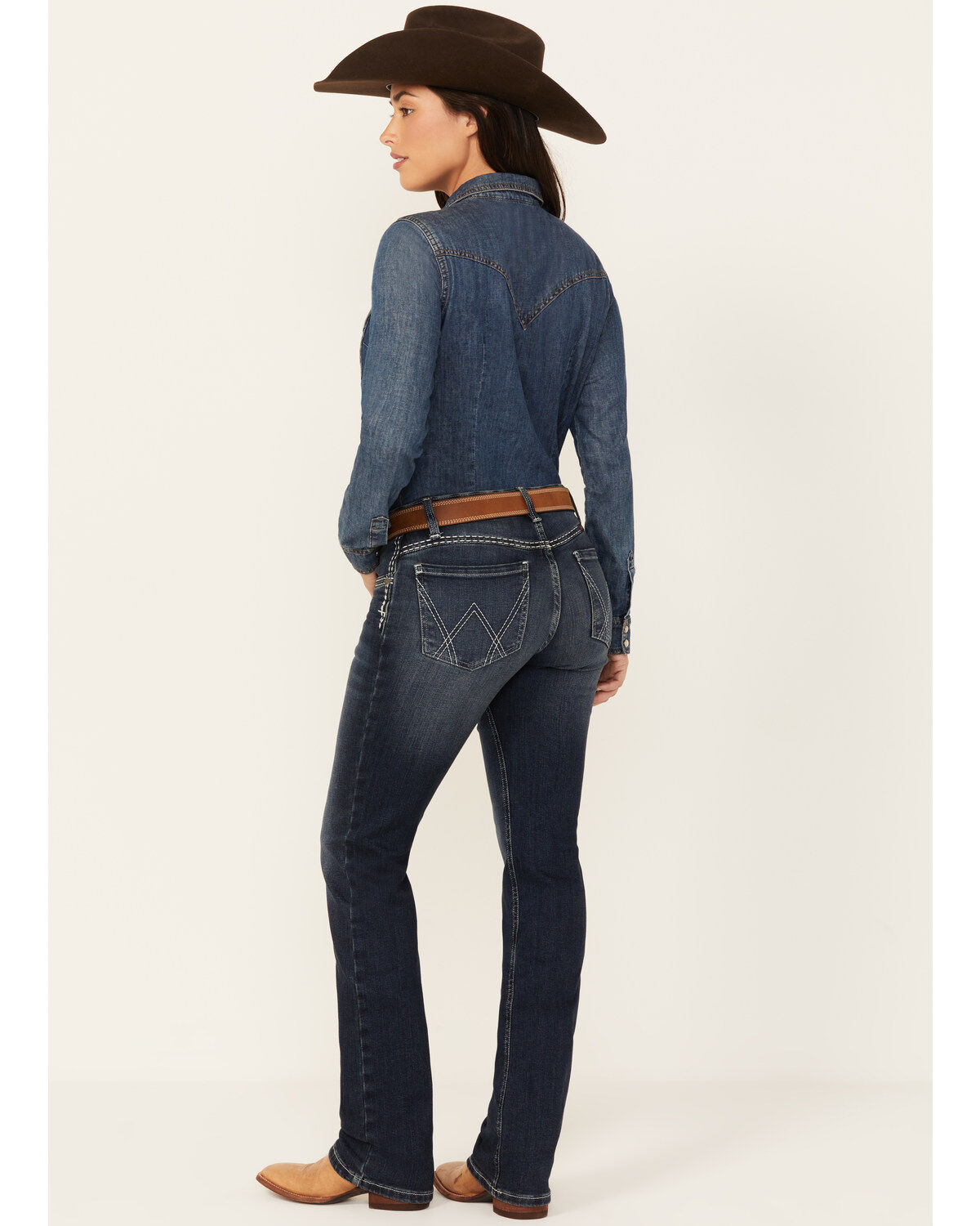 Women's Wrangler Shiloh Dark Wash Low Rise Bootcut Ultimate Riding Jea