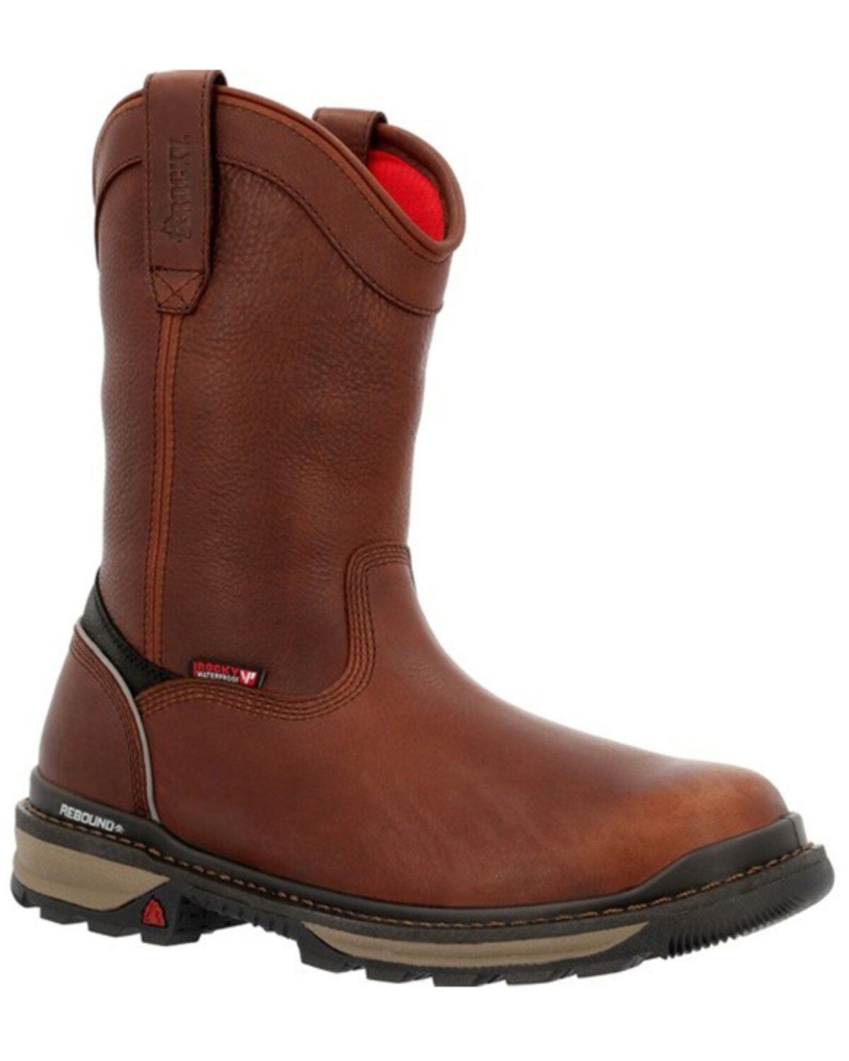 Men's Rocky Rams Horn Waterproof Pull-On Work Boots - Soft Toe