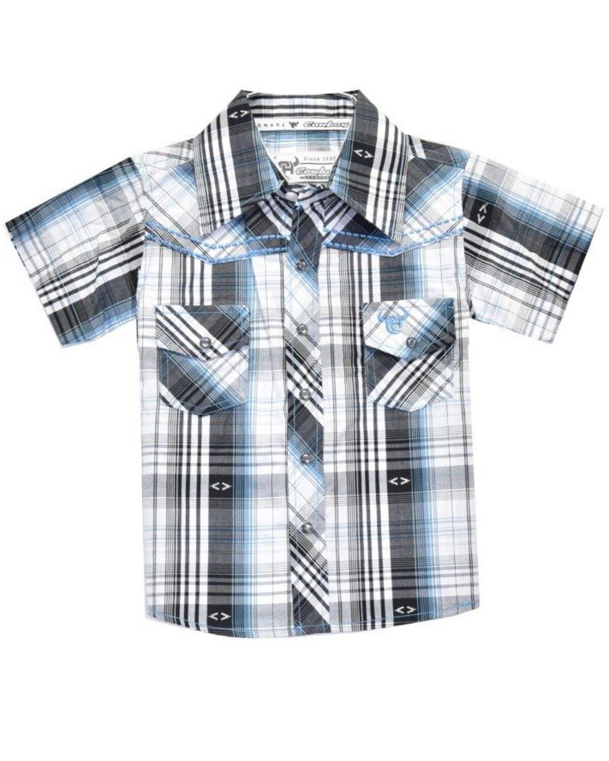 Boys' Cowboy Hardware Toddler Short Sleeve Snap Western Shirt