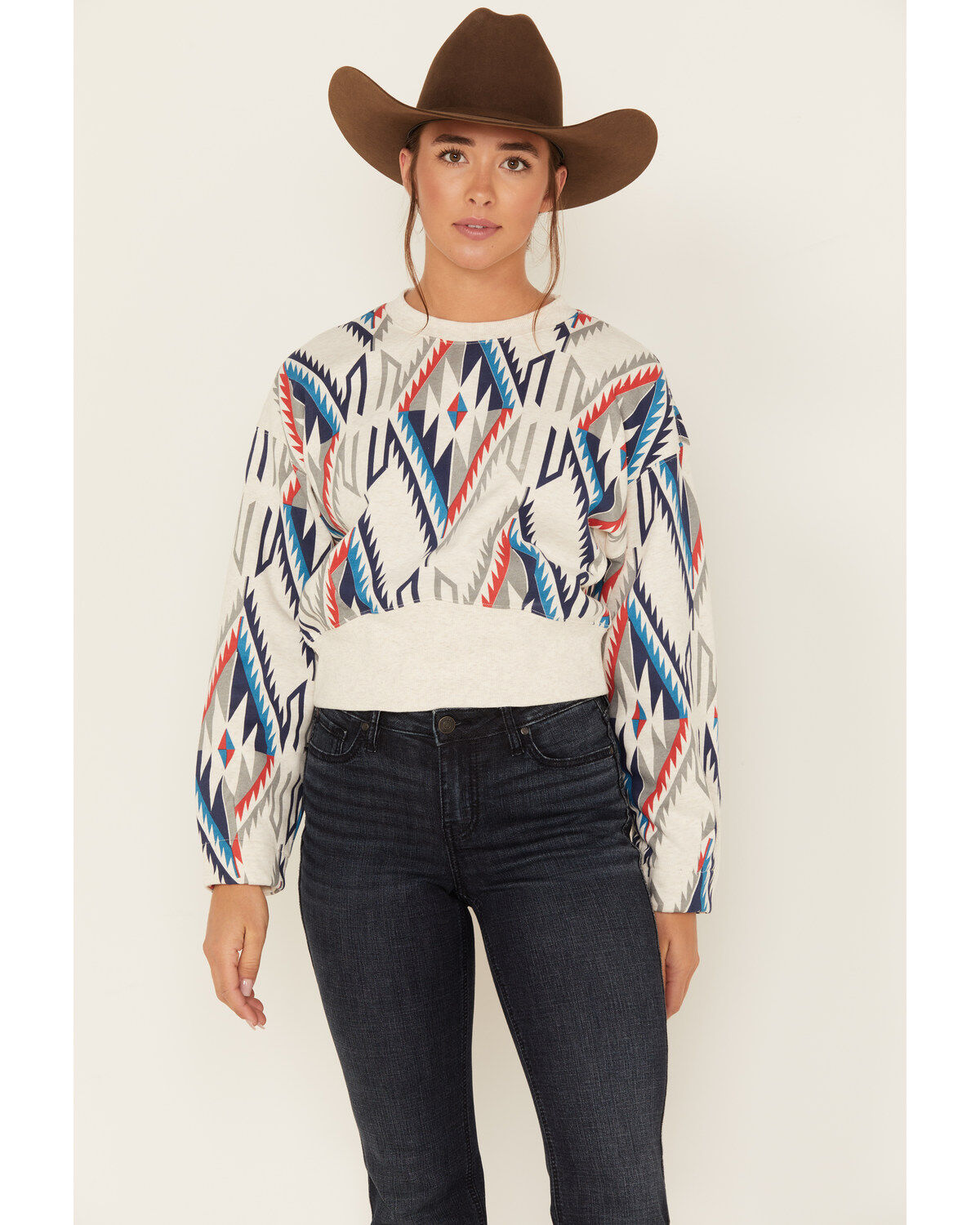 Women's Ariat Chimayo Southwestern Cropped Pullover