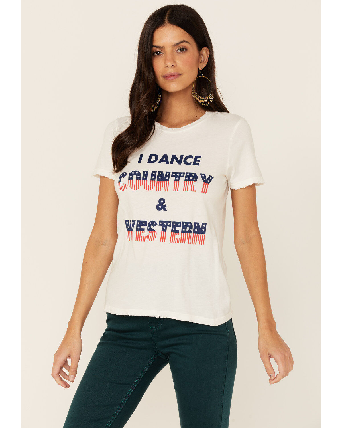 Women's Bandit White I Dance Country & Western Graphic Tee