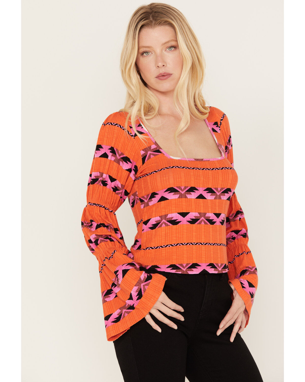 Women's Wrangler Southwestern Striped Long Sleeve Shirt