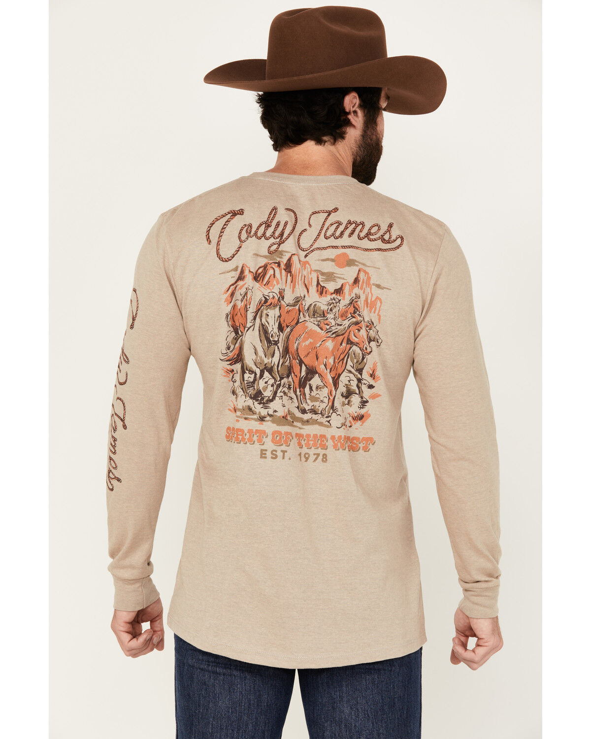 Men's Cody James Western Spirit Long Sleeve Graphic T-Shirt