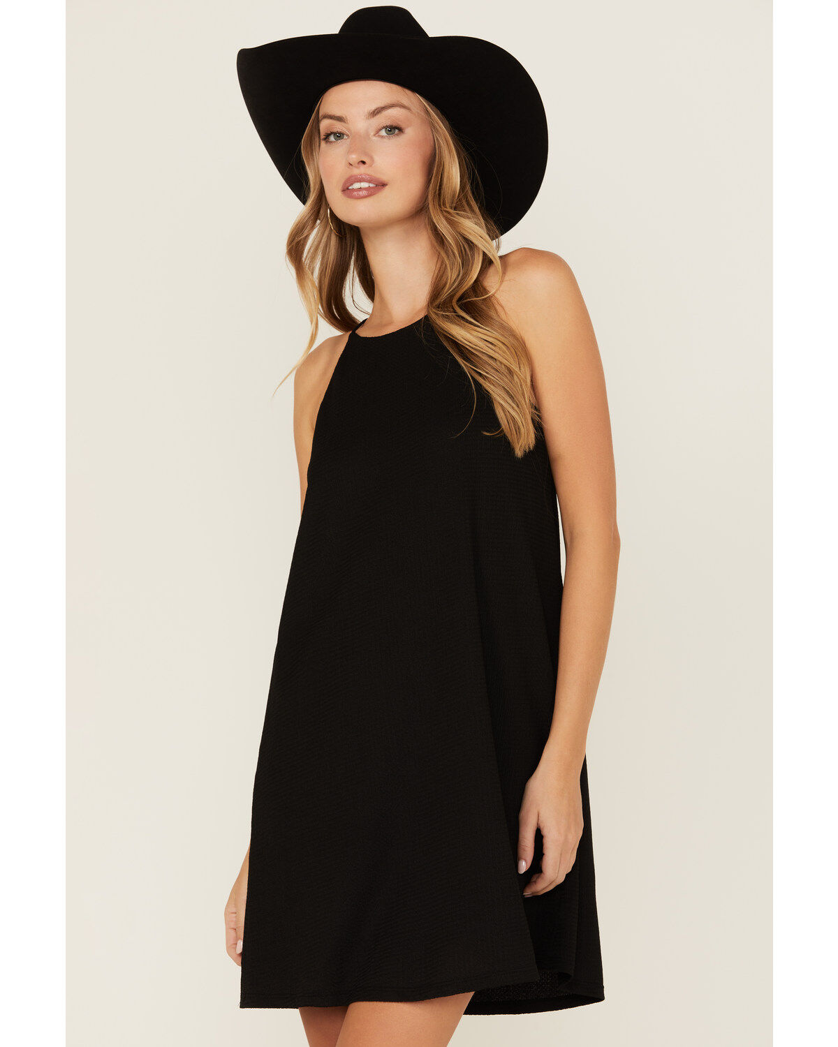 Women's Wild Moss Goddness Solid Mini Dress