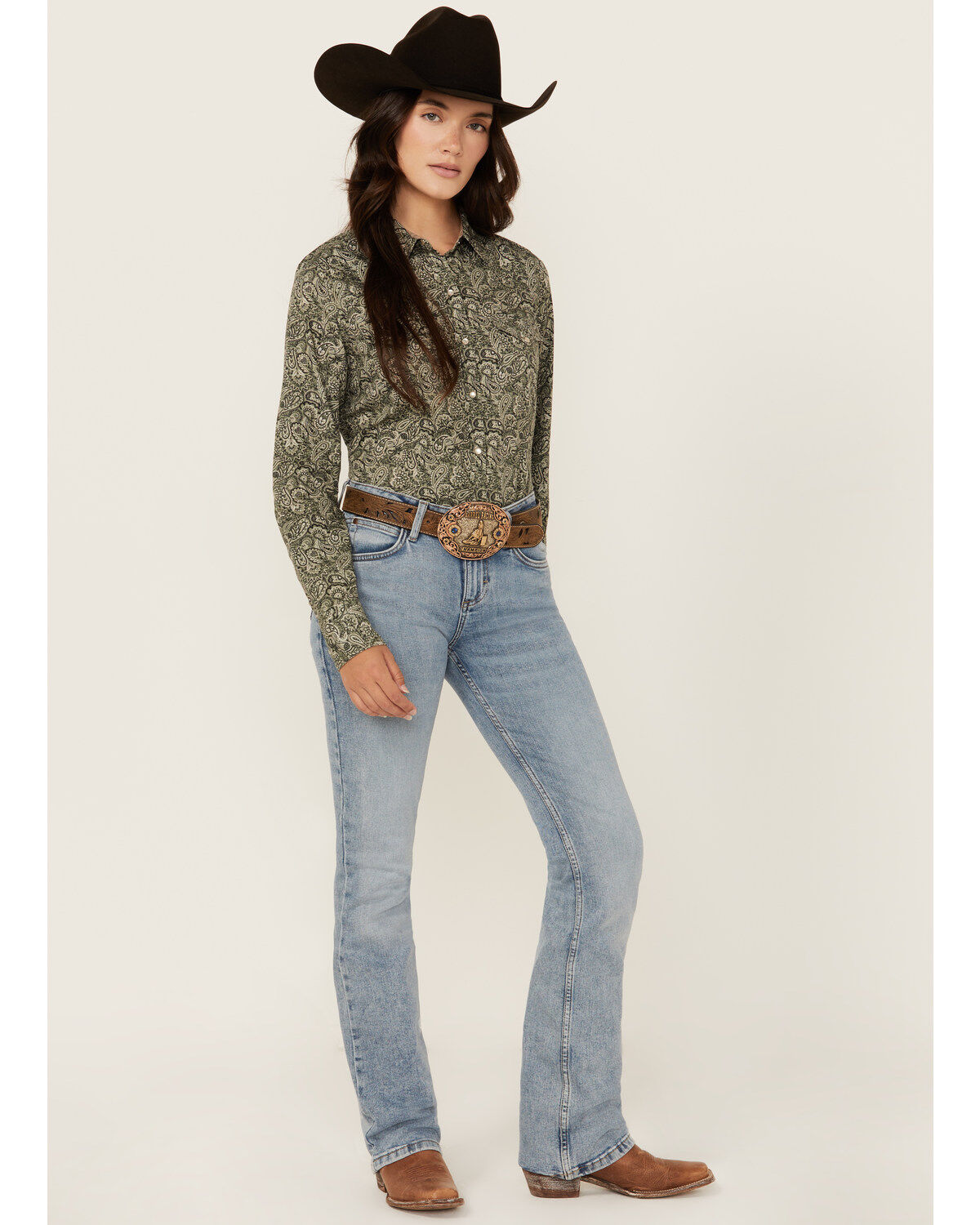 Women's Wrangler Retro Dillon Light Wash Mid Rise Mae Stretch Bootcut