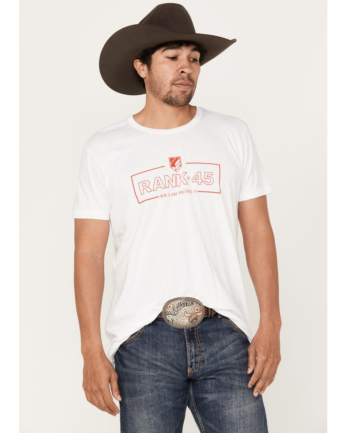 Men's RANK 45 Logo Saying Short Sleeve Graphic T-Shirt