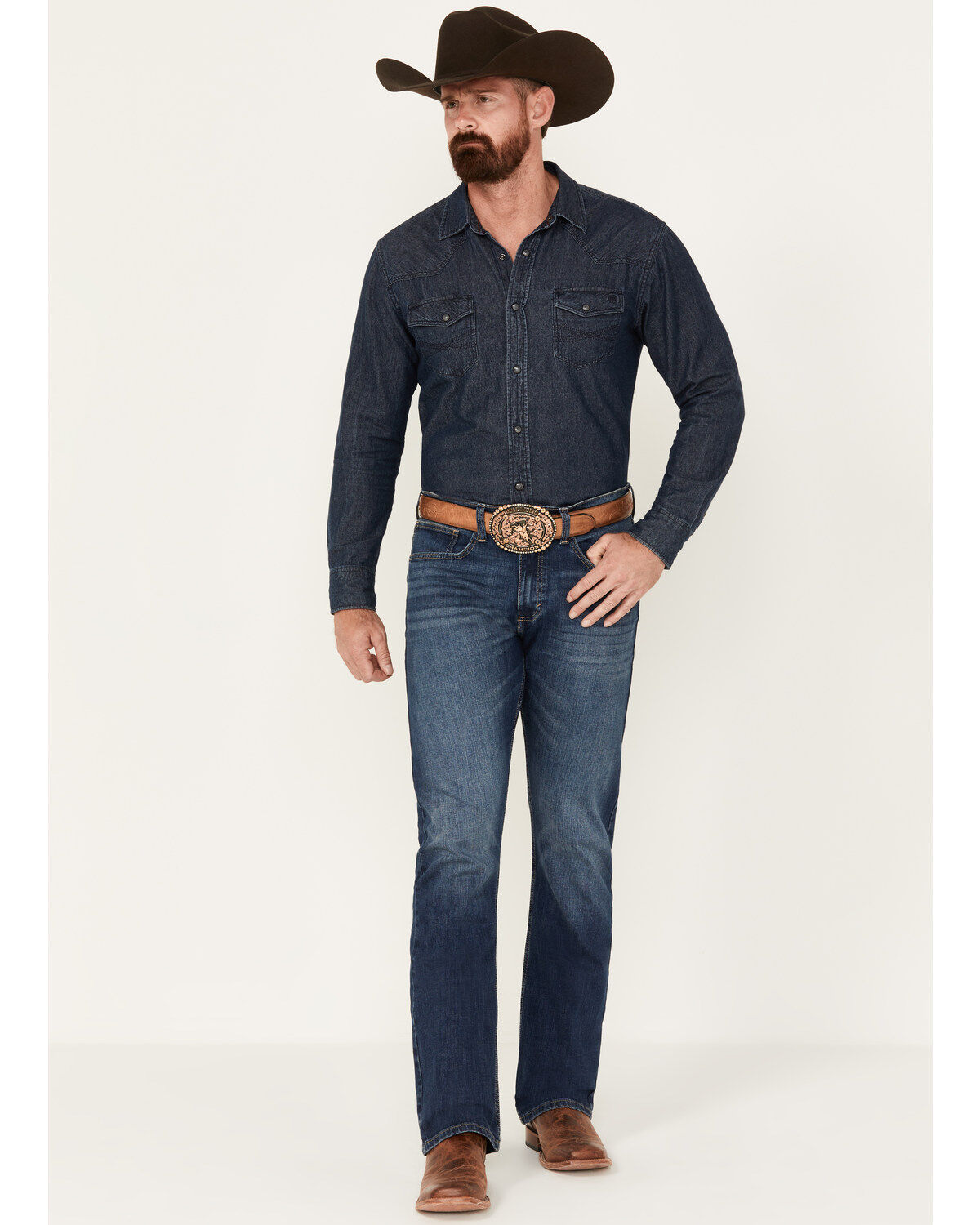Men's Wrangler 20X Range Dark Wash Bootcut Stretch Jeans