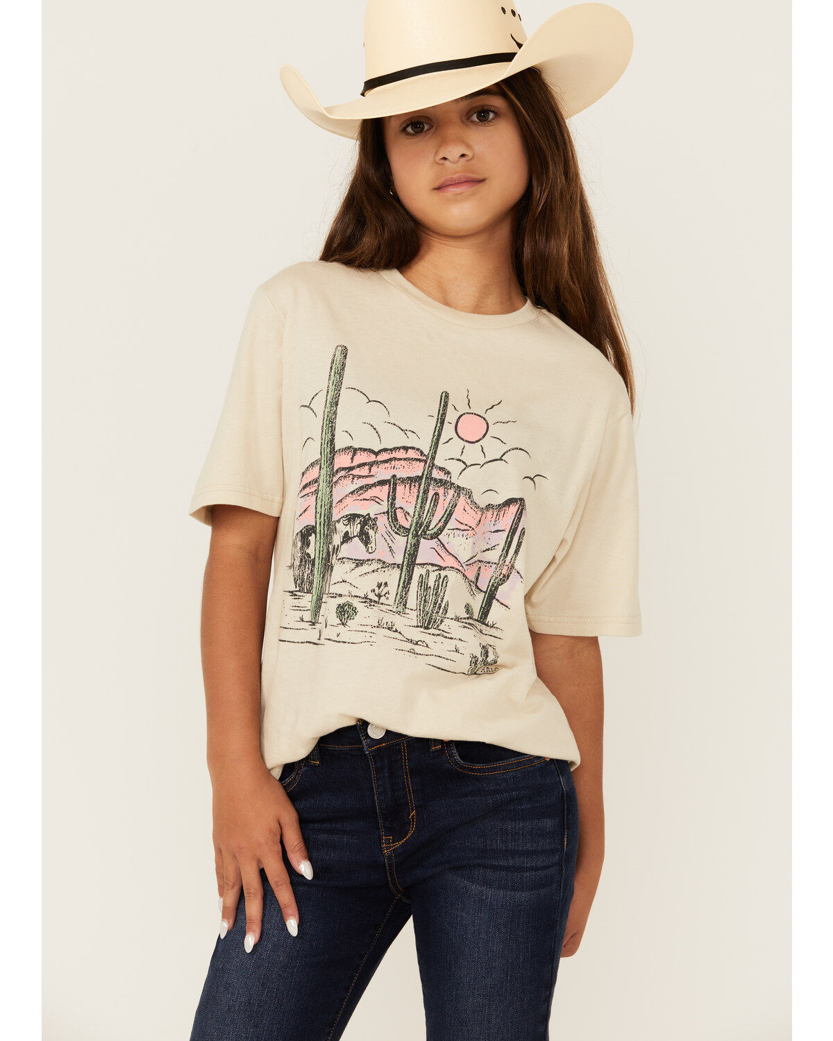 Girls' Ariat Desert Print Short Sleeve Graphic Tee