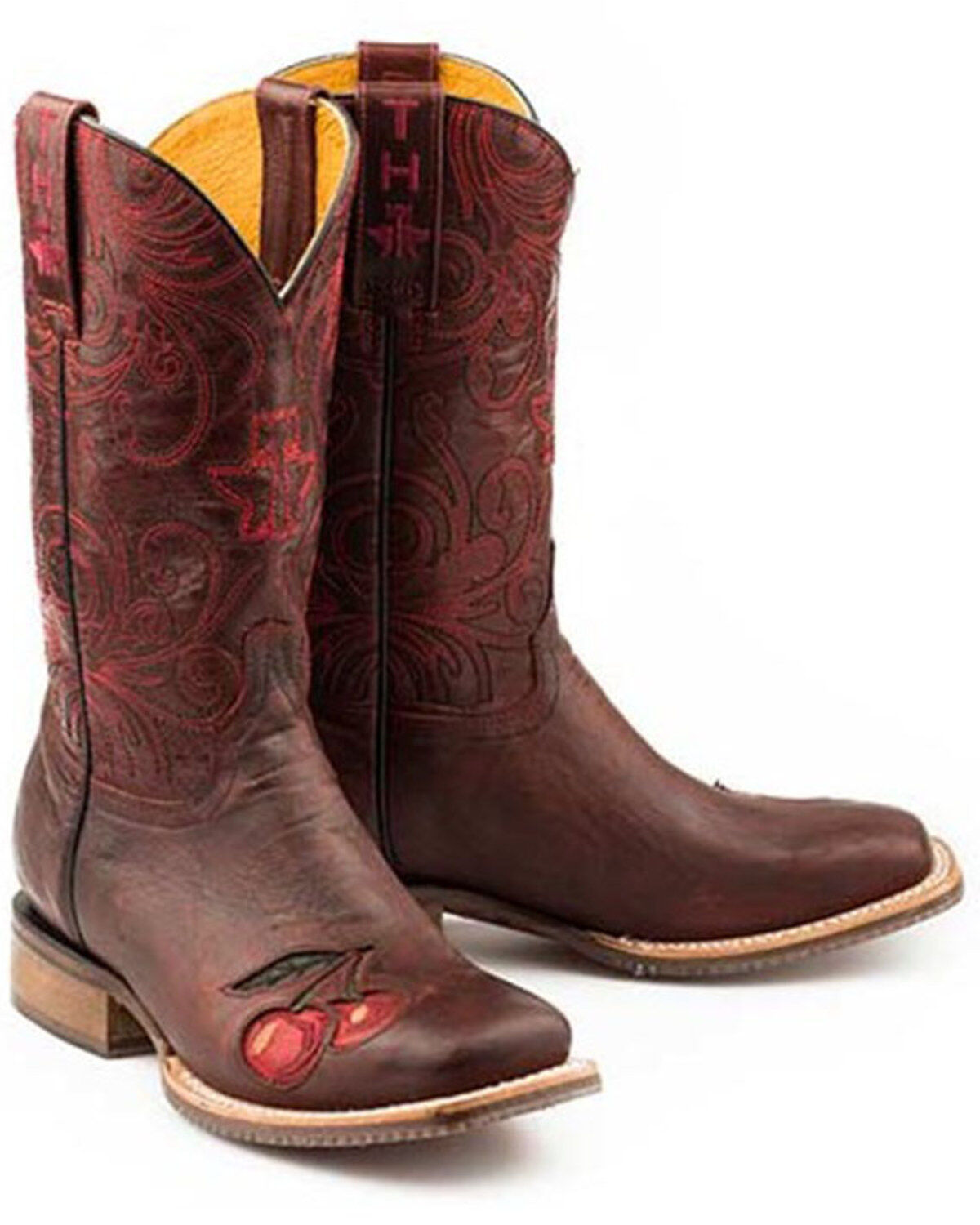 Women's Tin Haul Monster Cherry Western Boots - Broad Square Toe