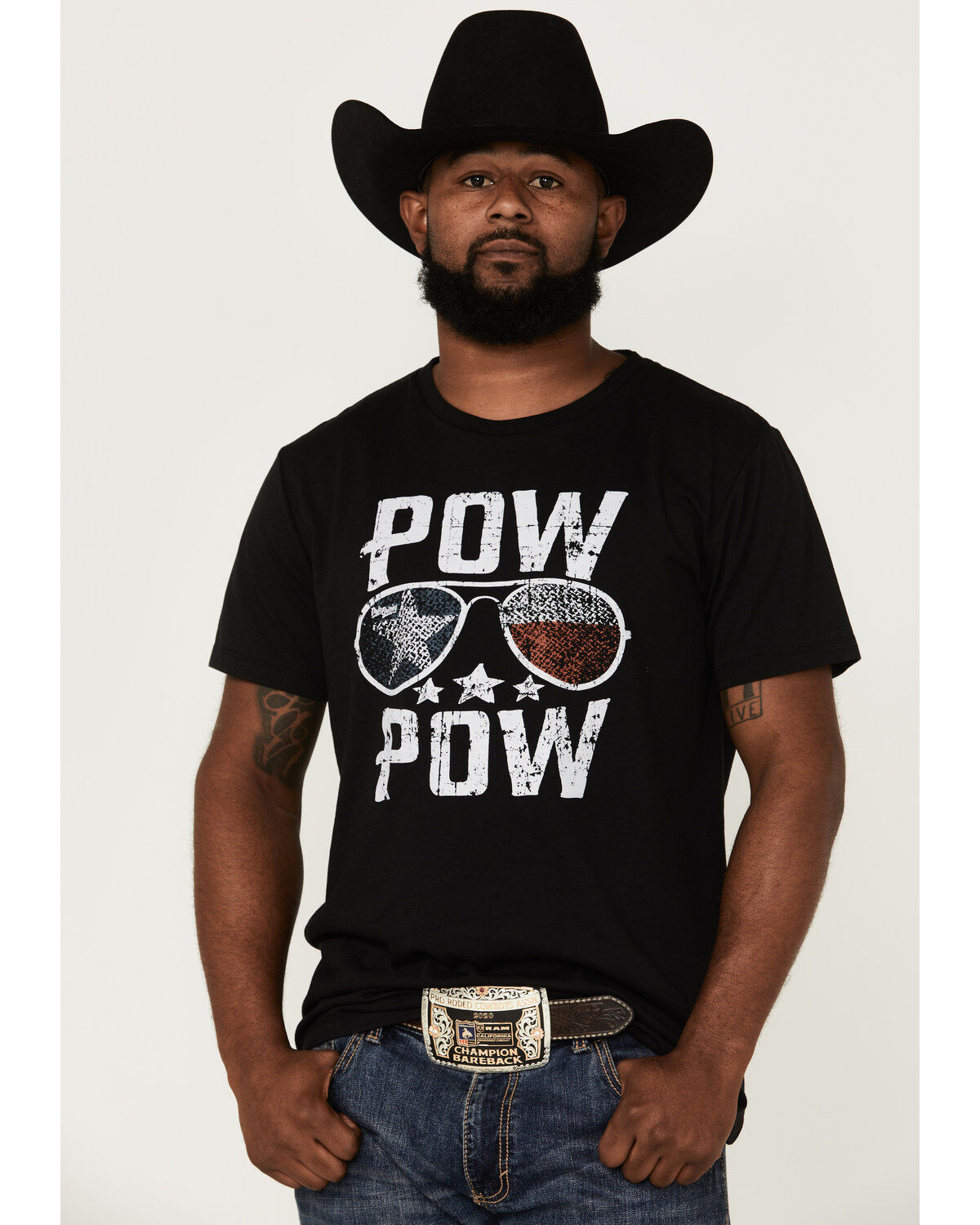 Men's Dale Brisby Pow Pow Sunglasses Graphic Short Sleeve T-Shirt