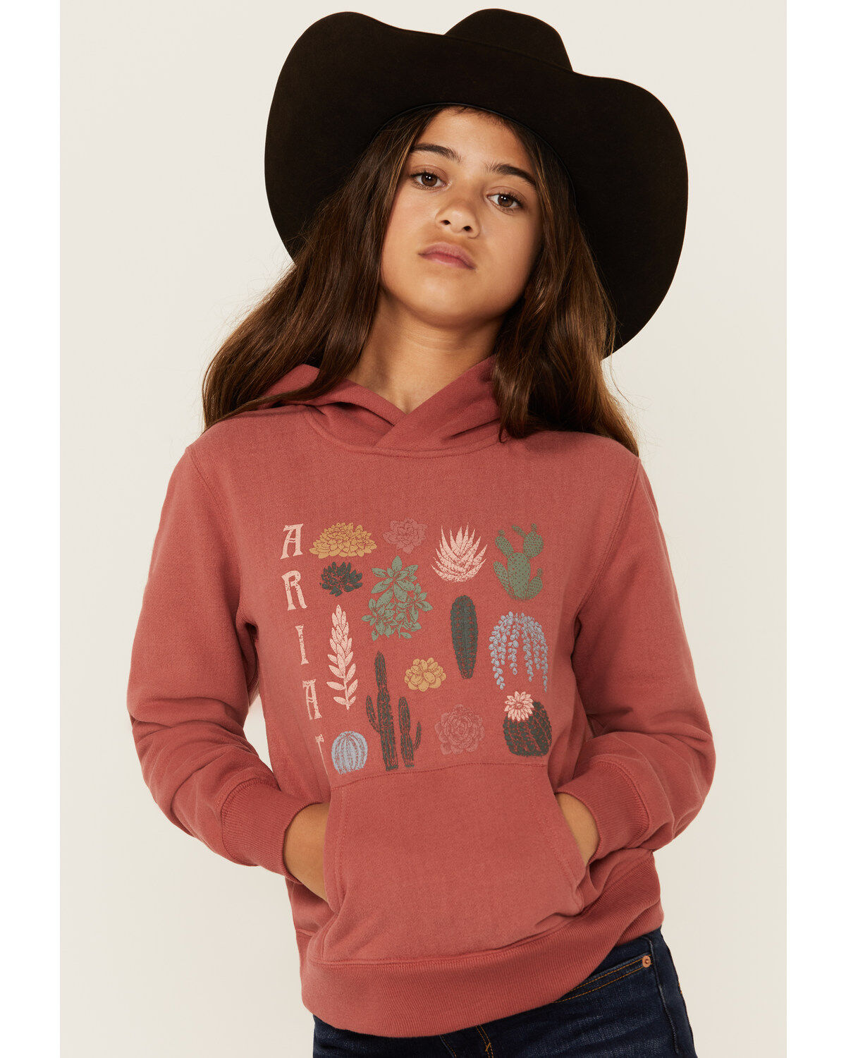 Girls' Ariat Marsala Southwest Collections Graphic Hoodie