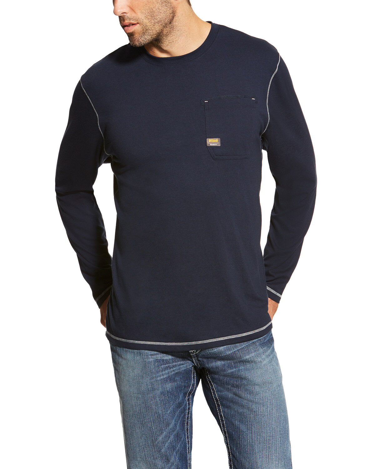 Men's Ariat Rebar Workman Long Sleeve Work T-Shirt - Big