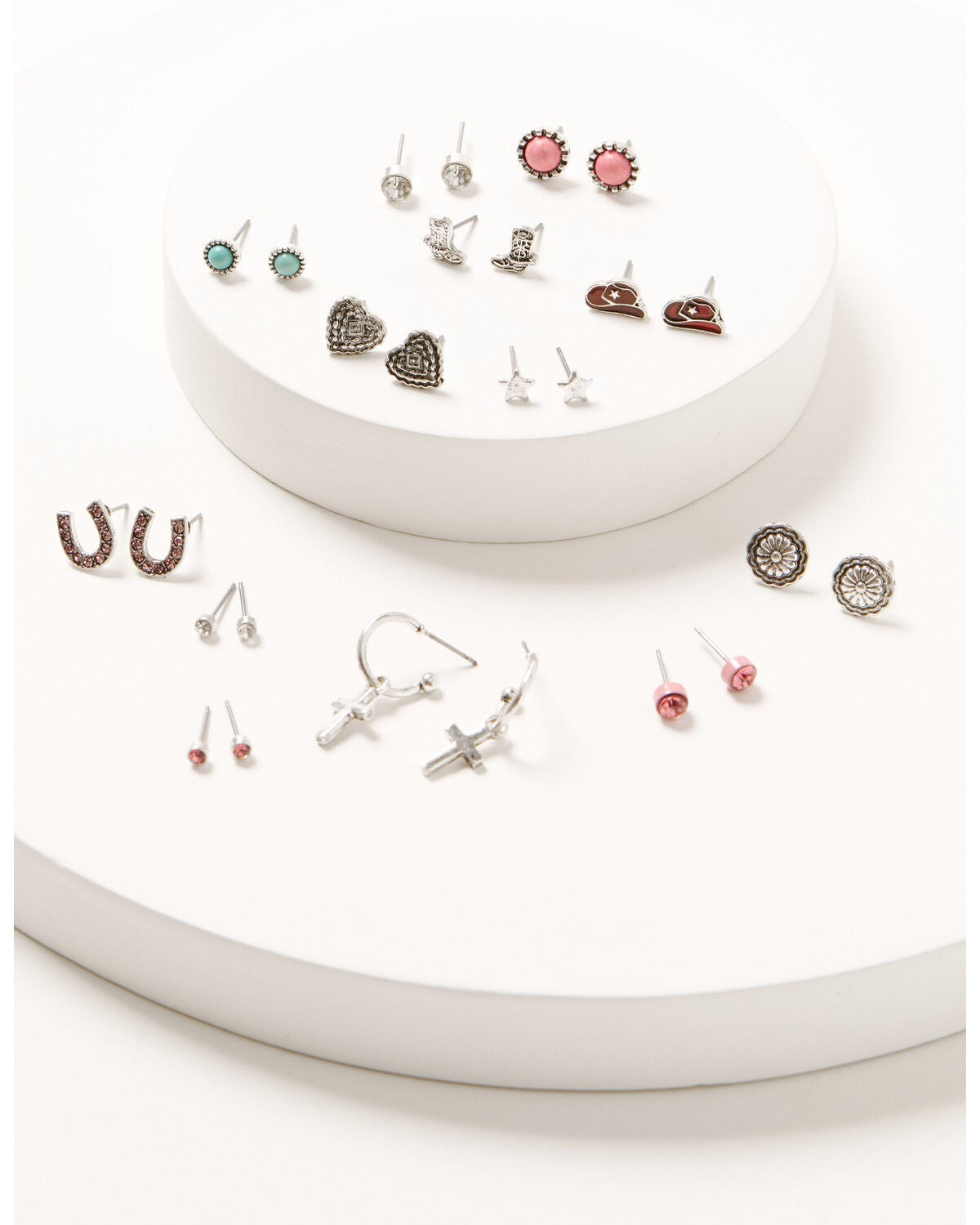 Women's Shyanne Horseshoe Cowgirl Stud Earring Set - 13 Piece