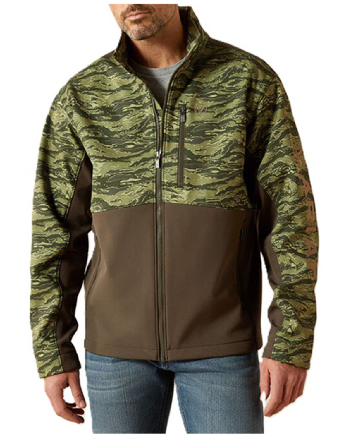 Men's Ariat Logo Camo Logo Concealed Carry Softshell Jacket - Tall