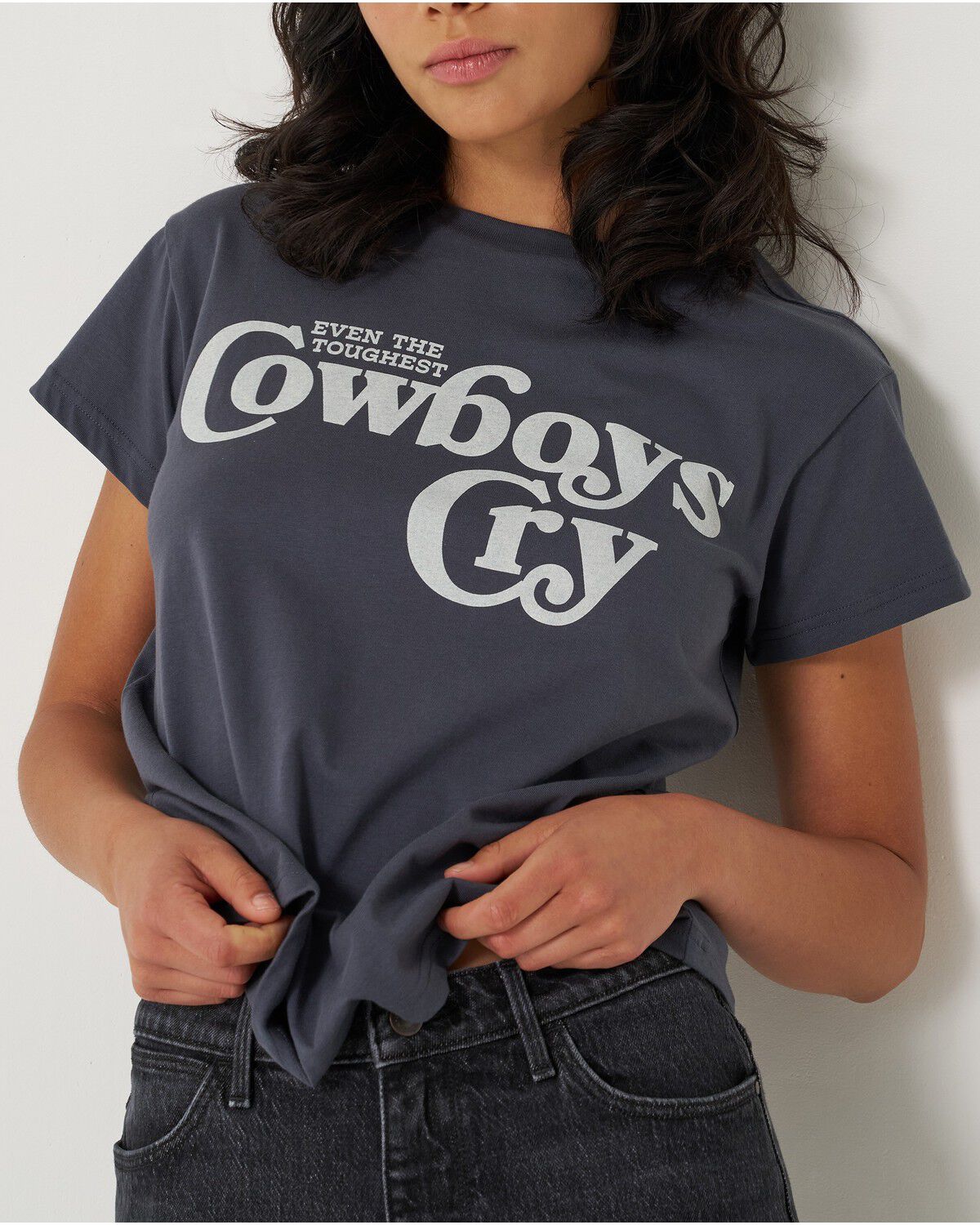 Women's Wrangler Retro Cowboys Cry Short Sleeve Graphic Tee