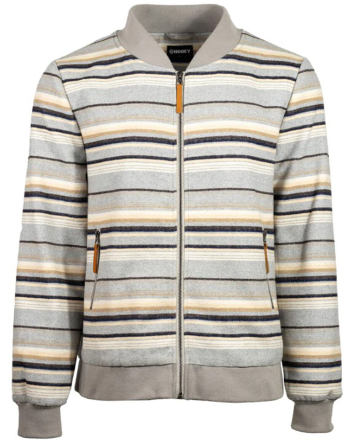 Men's Hooey Striped Full-Zip Bomber Jacket